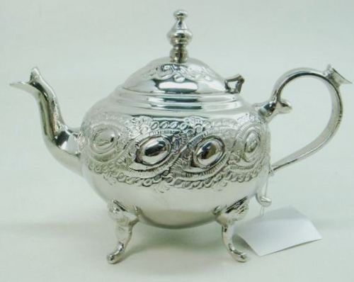 Flower Etched Arabic Tea Pots