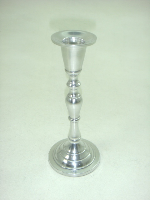 Candle Stand - Aluminum, 7x7x16.5 Cms, Polish Finish | Elegant Design, Durable, Versatile Use