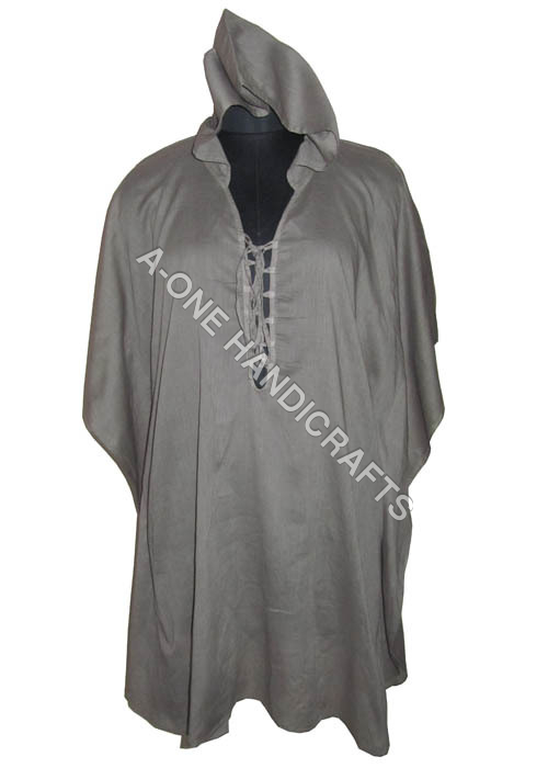 Plain Dyed Cotton fabric Hood Kaftan