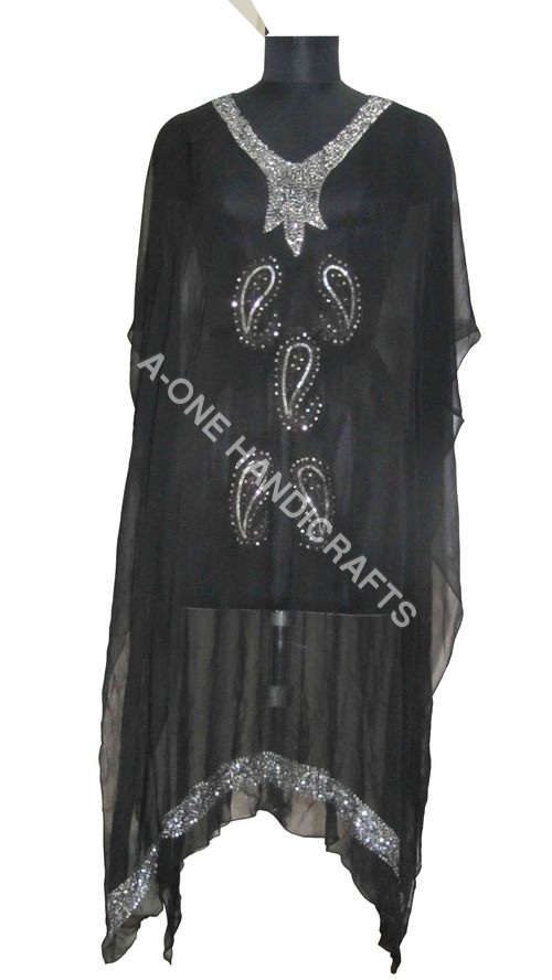 Viscose Chiffon Hand Beaded Kaftan
