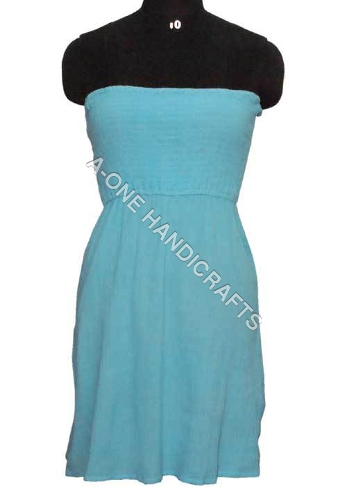 Cotton Dress with Smoking