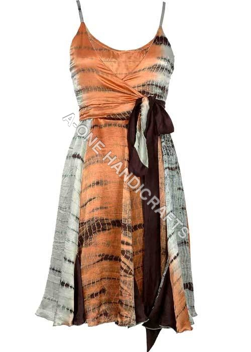 Wrap Dress With Hand Tie & Dye