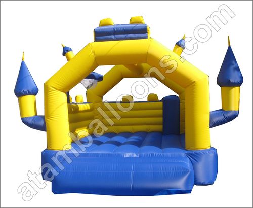 Yellow Castles Bouncy Size: 7 Ft X 7 Ft X 7 Ft Variable