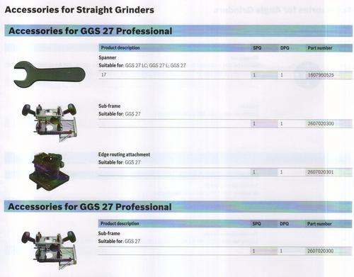 ACCESSORIES FOR STRAIGHT GRINDERS