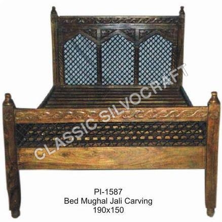 Bed Mughal Jali Carving