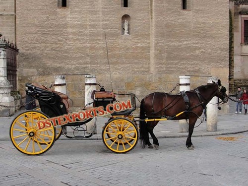 Traditional Horse Drawn Carriages - Wood and Metal, Variable Size | Elegant Design, Royal Comfort, Vintage Style, Leather Harness, Wooden Wheels