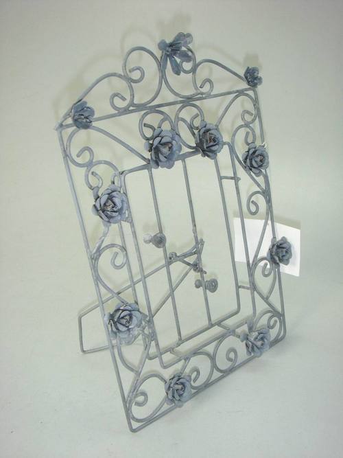 Photo Frame - Iron 18x4.5x27.5 cm, Grey Finish, Elegant Durable Design