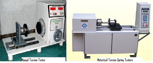 Motorized & Manual Torsion Spring Testers Motorized & Manual Torsion Spring Testers