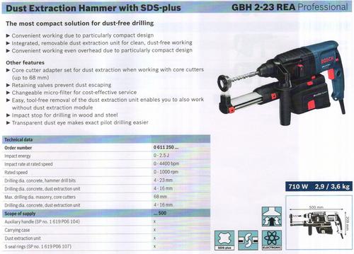 DUST EXTRACTION HAMMER WITH SDS - PLUS ( GBH 2-23 REA Professional)