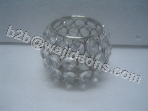 Round Crystal Votive Tlite Holder