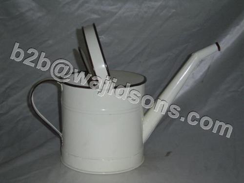 WATER CAN - Metal, 41x18.5x26.5 cm, Ivory | Durable, Lightweight, Rust Resistant, Long Spout, Metal Handle