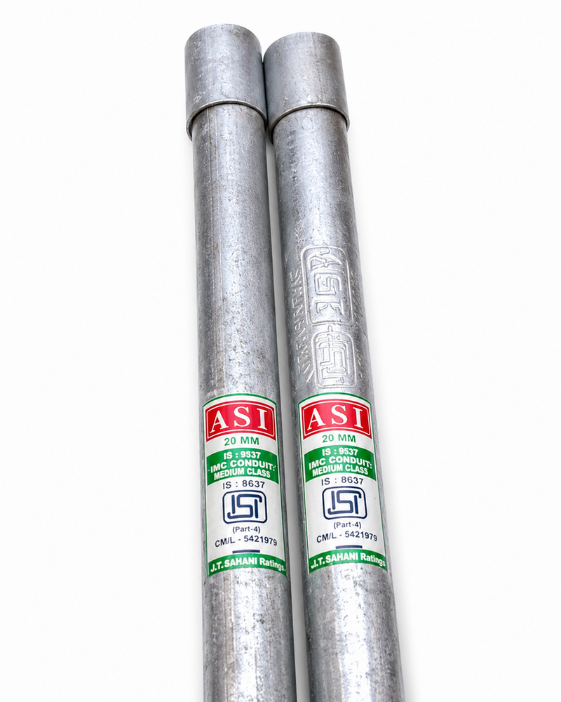GI Conduit Pipe - Galvanized Iron, 500g Weight, Silver Color | High Material Hardness, Corrosion & Abrasion Resistance, Extreme Temperature Endurance
