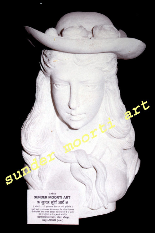 White Marble Lady Statue