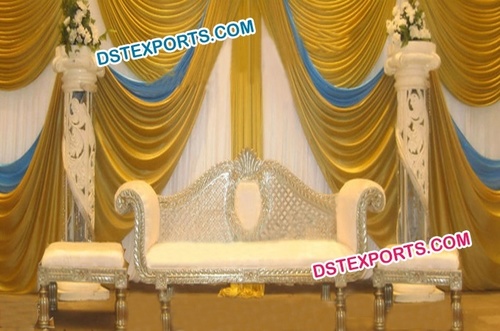 Fiber Pillar Asian Wedding Stage Furniture