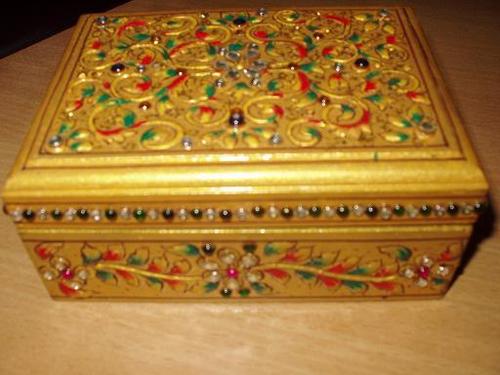 embossed with semi precious stones