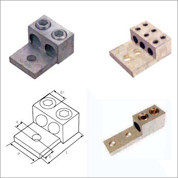 Aluminium Double Barrel Connector One Hole Mount