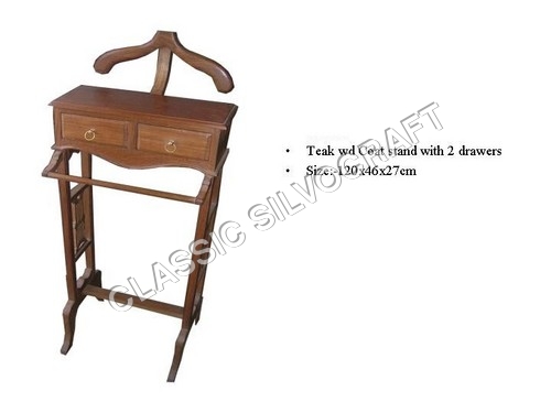 Antique Teak wood Coat Stand with Drawers
