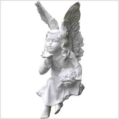 Angel Blowing Kiss Marble Statue