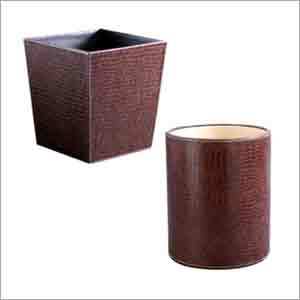 Decorative Leather Dustbins