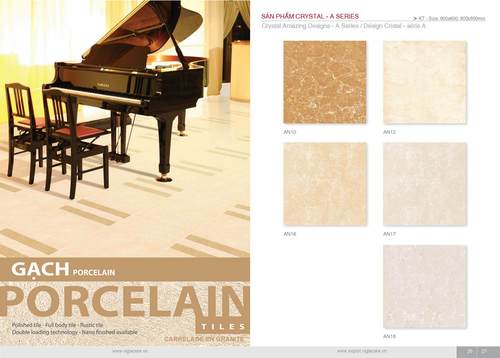 Porcelain tile, polished with Nano Technology