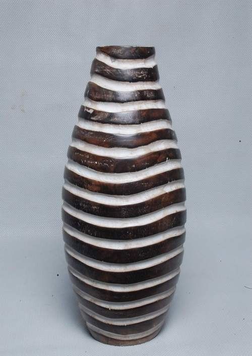 Carved Flower Vase - Height: 39.5 Centimeter (Cm)