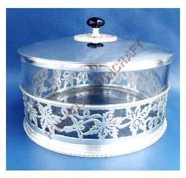 Brass Glass Leaf Box