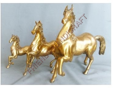 Brass Running Horse