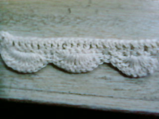 handmade lace scallo