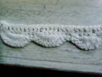 Handmade Lace Scallo - Cotton Material, Customized Size, Pure White Color | Exquisite Handmade Pattern For Elegant Decor