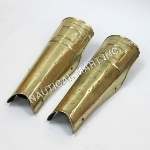 Spartan Greaves Set Brass Armor Medieval Knight 