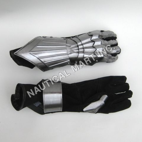 Black Gauntlet Heavy Duty Gloves By Nautical Mart Inc.