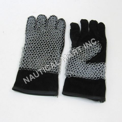 Chainmail Leather Gloves 