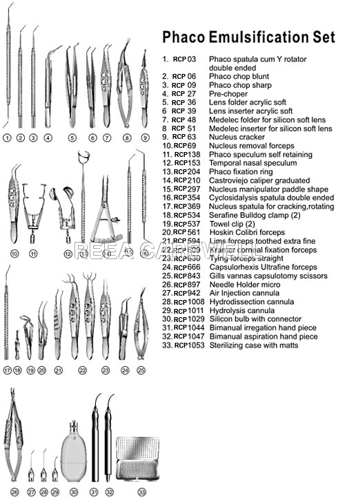 Phaco Emulsification set