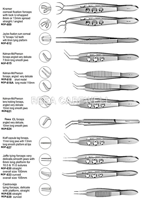 Forceps 2 - Stainless Steel 120mm, Multiple Jaw Type | Precise Grip, Fine Tips, Sterilizable