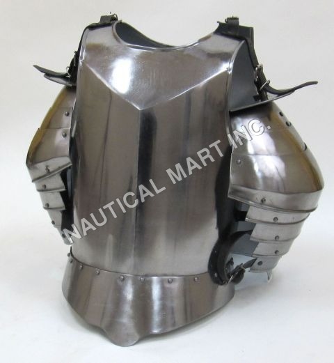 Medieval Armor Breast Plate With Shoulders Flute