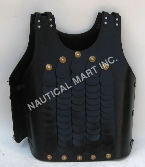 Armor Venue Black Leather Medieval Jacket