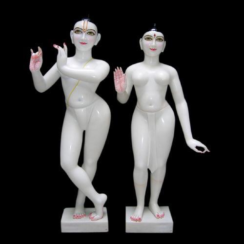 Marble Isckon Radha Krishna Deitiesv