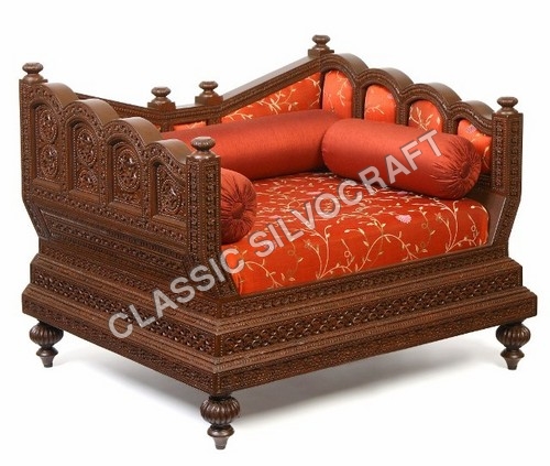 Carved furniture-Carved sofa diwan chair