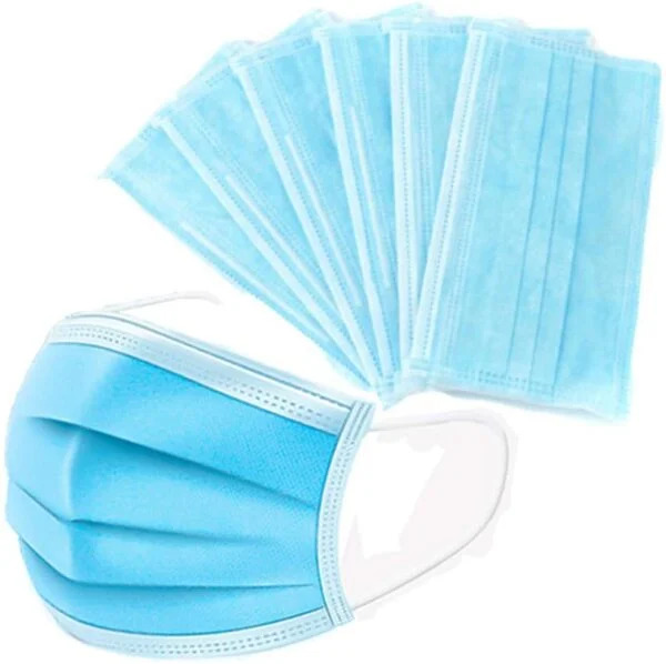 Face Mask with Tie & Elastic - Silicon Material | Surgical Holloware, Non-Waterproof Design for Hospital Use