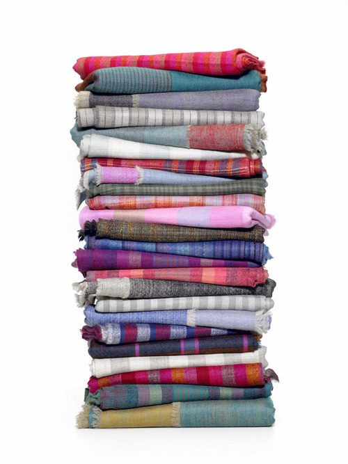 Check Stripes Pashmina Shawls