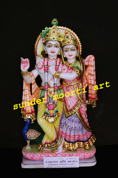 Radha Krishna Marble Murti