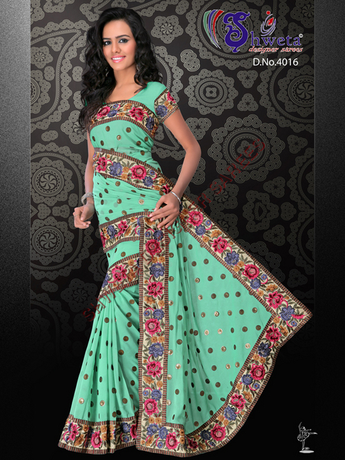 Border Work Saree