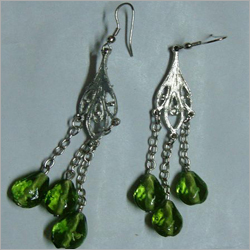 Metal Glass Earring