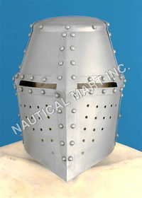 Ancient Helmet - Steel Material, Silver Color | Handcrafted, Polished Finish, Lightweight, Highly Durable
