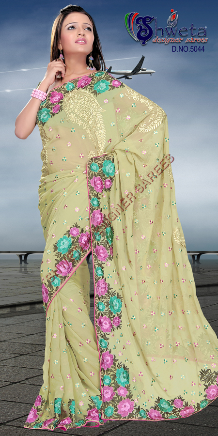 Parsi Work Fancy Saree
