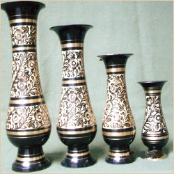 Black paint Flower Vase