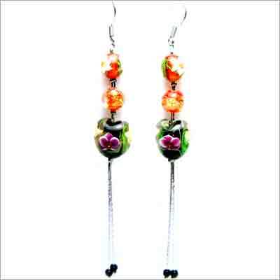 Earrings Within Glass Beads
