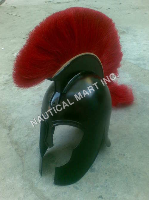 Troy Helmet With Red Plume