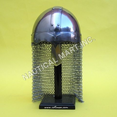 Norman Nasal Helmet With Chain Mail Guard