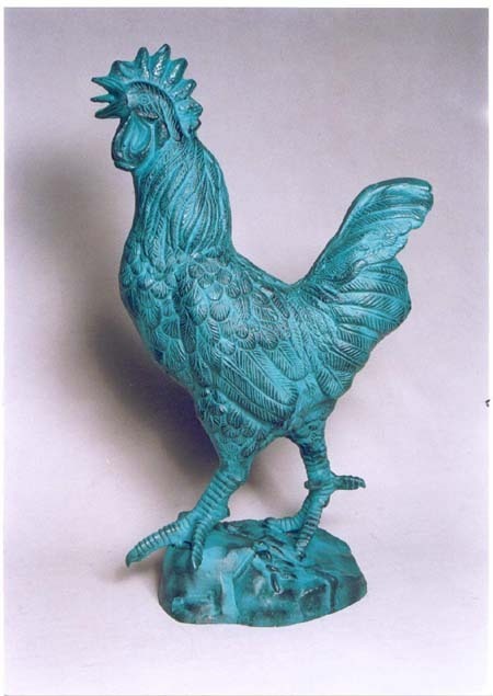 Aluminium Cock Statue
